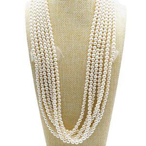 Multi-strand Faux Pearl Necklace